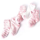 ベビー キッズ 靴下 ５足 ピンク アソート 子供 コットン 綿 (4-6歳)