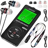 ZHIWHIS ミニAM/FM/ワイドfmスポーツラジオ 充電式デジタルクロックポータブルラジ...