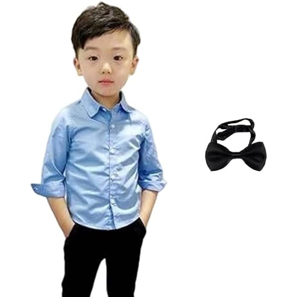 Amazon | [§zz．luxi] 蝶ネクタイ付きシャツ ワイシャツ