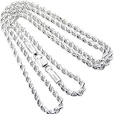 ハワイアンジュエリー シルバー素材 シルバー925 ネックレスチェーン フレンチロープチェーン 幅3.0mm シルバー 50cm