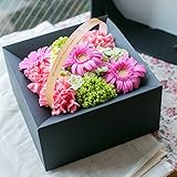 【 クール便 】 アレンジメントフラワー ギフト BOX フラワー スクエア 型 （可愛い系） 生花