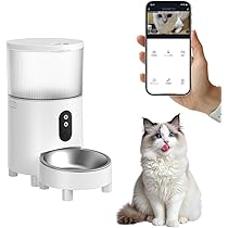 自動給餌器 給餌器 給餌機 猫 ネコ カメラ付き 2匹 多頭飼い ペット犬 餌 Amazon | HONEYGUARDIAN 自動給餌器 猫 犬 小動物 2匹用 多頭