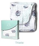 エイデンアンドアネイ ミニブランケット 厚手 おくるみ ドリームブランケット 出産祝い ガーゼケット 【並行輸入品】 Thistle