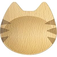 籐芸 小皿 ビーチ(ブナ)の木 70&times;75mm Mio まめざら フェイス トラ MMZCT75BEFT