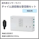 センサーライトに取り付けてチャイム機能を増設 ELPA(エルパ) 屋外用センサーライト チャイム送信機&受信機セット 増設用 ESL-EWS10 1679700 [簡易パッケージ品]