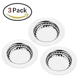 homder 3pcsステンレススチールKitchen Sink Strainer – Largeワイドリム4.3 " diameter-perfect forキッチン洗面台(携帯型)