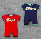 ベビー赤ちゃん　新生児連体服 カバーオール ( 80-90-90-95cm)各サイズ一枚ずつ　　レッド 【4点】