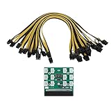 VBESTLIFE PCI-E 6ピン マイニング用 電源ブレークアウトボード＋12ｘ2pinケーブル LEDスクリーン付 1600W ブレークアウトボード
