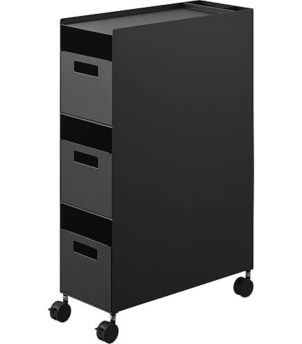 Amazon｜ビーライン ボビーワゴン 3段5トレイ ブラック b-wagon305-BK