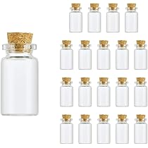 Amazon.co.jp: 10個セット 13ml コルク栓ガラス瓶 小瓶 27x50mm