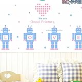 ロボットウィンドウステッカーガラスウィンドウステッカー/幼稚園/キッズ部屋、会社、背景壁ステッカー DUDULIANG