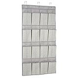 InterDesign クローゼット 靴 収納 ポケット 布製 壁掛け ドアハンガー Chevronトープ ナチュラル 04351EJ