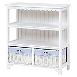 収納家具 インテリア家具 フリル が 付いたような オープンスペース カントリー 収納 家具 WOOD PRODUCTS キャビネット 幅70