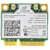 MQUPIN Intel 7260 無線LAN WiFi ネットワークカード Bluetooth 4.0 Dual Band Wirless - Intel 7260 HMW Dual Band Wireless-AC 7260 Network Adapter+Bluetooth 4.0 USE for Intel AC Half Mini Pcie Card 802.11 b/a/g/n/ac