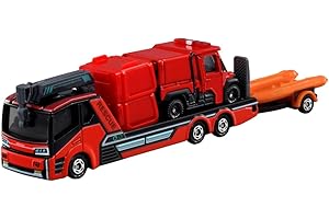 タカラトミー(TAKARA TOMY) トミカ ロングタイプトミカ No.132 モリタ 小型オフロード消防車 レッドレディバグ ＆ 搬送車 ミニカー おもちゃ 3歳以上