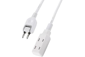 エレコム 電源タップ 延長コード 3個口 1m スイングプラグ 極性対応 (N極対応) PSE技術基準適合 ホワイト ECT-4010WH