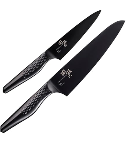 Amazon | 貝印 関孫六 三徳包丁 日本製 漆黒 165mm ＆ ペティナイフ