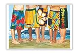 カジュアルフライデー – Surfer Long Board Shorts – From anオリジナルカラーペイントby Scott Westmoreland – マスターアートプリント 13" x