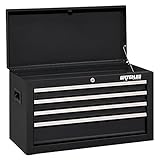 Waterloo Shop Series 26 in. Black 4 Drawer Chest [並行輸入品]