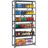 マッスルラック30 W x 12 " D x 60 " H 7-shelfスチール棚、グレー|ダブルcross-braces on the back and cross-braces on the s