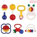 [ tiaeri ]ベビーグラブ&スピンRattle Musical Toyギフトセット、赤ちゃんの最初Teether玩具、BPAフリー、韓国製、biangka7p