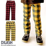 (ディラッシュ) DILASH 秋'15 起毛ストレッチツイルチェック柄パンツ 80 ブルー