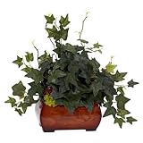 Nearly Natural 6683 Puff Ivy with Chest Decorative Silk Plant, Green by Nearly Natural