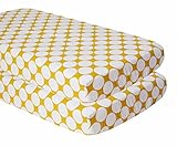 Bacati Large Dots Crib Fitted Sheet, Yellow by Bacati