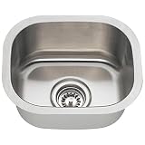 MR Direct 1512 18-Gauge Undermount Single Bowl Stainless Steel Bar Sink [並行輸入品]