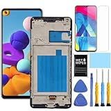 ZTOOYO Samsung A21s スクリーン交換キット Samsung Galaxy a21s a217 スクリーン 交換用 2020 SM-A217M/DS LCD ディスプレイ タッチ デジタイザー アセンブリ 6.5インチ (A21S フレーム付き)