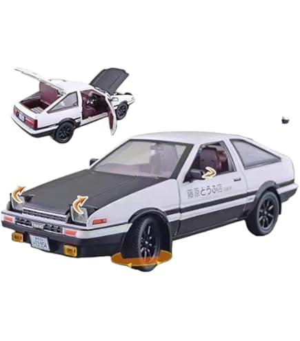 未使用　ホットワークス　頭文字D　AE86 トレノ　1/24 Amazon.co.jp: Mzexoma 1/24 ダイキャストカー イニシャル D Trueno