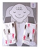 めんぷます田赤ちゃんのガーゼベルトカバー生まれた! (ピンク)約16×22cm(2個入)※広げた状態綿100%日本製