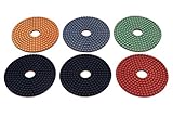大理石用ダイヤモンド研磨パッド CZPDS-51 125mm 6枚(#100 #200 #400 #800 # 1500 # 3000)