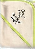 Organic Cotton Hooded Baby Towel - Made in the USA (Natural - It's All About Moi) by Catfish Design 
