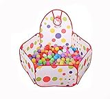 AxiEr 1.5M Kids Baby Polka Dot Cute Ocean Ball Pool Outdoor Indoor Game Play Toy Tent Hut Easy Fold 