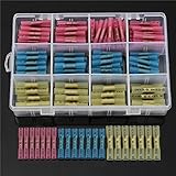 ILS - 180 pieces Insulated Electrical Wire Terminals Heat Shrink Butt Connectors Kit