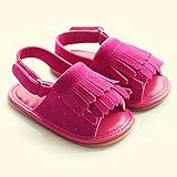 Spinas（スピナス） ベビー　キッズ サンダル　マジックテープで履きやすい！ちっちゃくてもちゃんとオシャレフリンジサンダル！　全５色ベビーサンダル （ブラウン　ローズピンク　ピンク　ホワイト　イエ