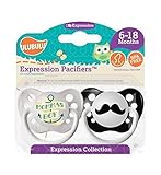 Ulubulu Pacifiers for Boys, Momma's Boy and Mustache, 6-18 Months by Ulubulu [並行輸入品]
