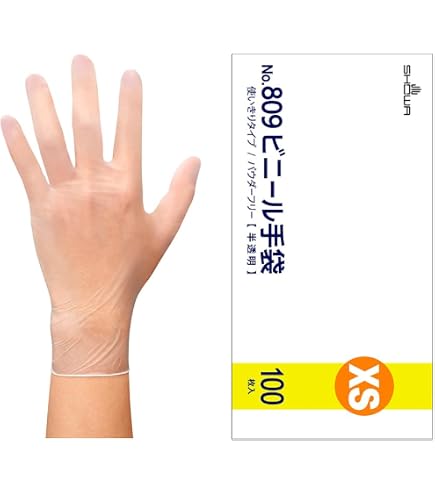 Amazon.co.jp: [金石衛材] やわらか高弾力手袋 ビニール素材 ノン