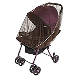 ベビーカー蚊帳 虫除け日よけネット 蚊/モスなど防虫 通気 ベビーカー用　 (コーヒー)