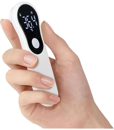 Amazon.co.jp: 非接触式電子温度計赤外線： 1秒測定 32回記録 非接触型
