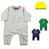 【子供服】 moujonjon (ムージョンジョン) 日本製天竺動物Ｔオール・ロンパース 70cm，80cm M16713