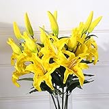 30 "ロングXLリアルタッチハイブリッドTiger Lily人工Spring Flowers ( 3個) TiL01