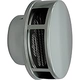 水上金属  換気口 ワールド SUS304ステンレスフラット型フード付ガラリφ100 メタリックグレー(MG)