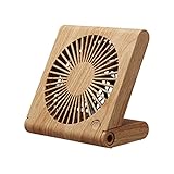 ドウシシャ 卓上扇風機 スリムコンパクトファン 3電源(AC,USB,乾電池) 風量3段階 ピエリア ナチュラルウッド FST-107U NWD