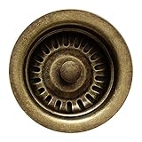 Whitehaus RNW35-WBRZ Basket Strainer 3 1/2-Inch For Deep Fireclay Application Weathered Bronze by Wh