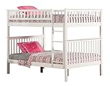 Woodland Bunk Bed, White, Full Over Full [並行輸入品]