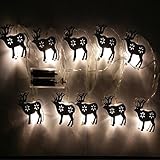 バッテリー駆動1.65M 10LEDsエルクシェイプ暖かい白屋内夜の気分の妖精のストリングライトクリスマス