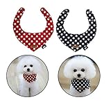 Petacc 犬用 ペット ドッグ用 スカーフ 小型犬 猫用 かわいいおしゃれな アクセサリー ２セット (カラー)