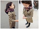 子供 トレンチコート スプリングコート キッズ ジュニア ダブルボタン ロング丈 長袖 アウター カジュアルコート フォーマル ジャケット 春秋 通学 入学 小学生 卒園 結婚式 発表会 (12